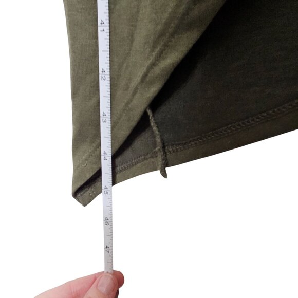 Trouvé Asymmetrical Olive Green Sleeveless Dress M Basic Stretchy‎ Boho Festival - Picture 6 of 11